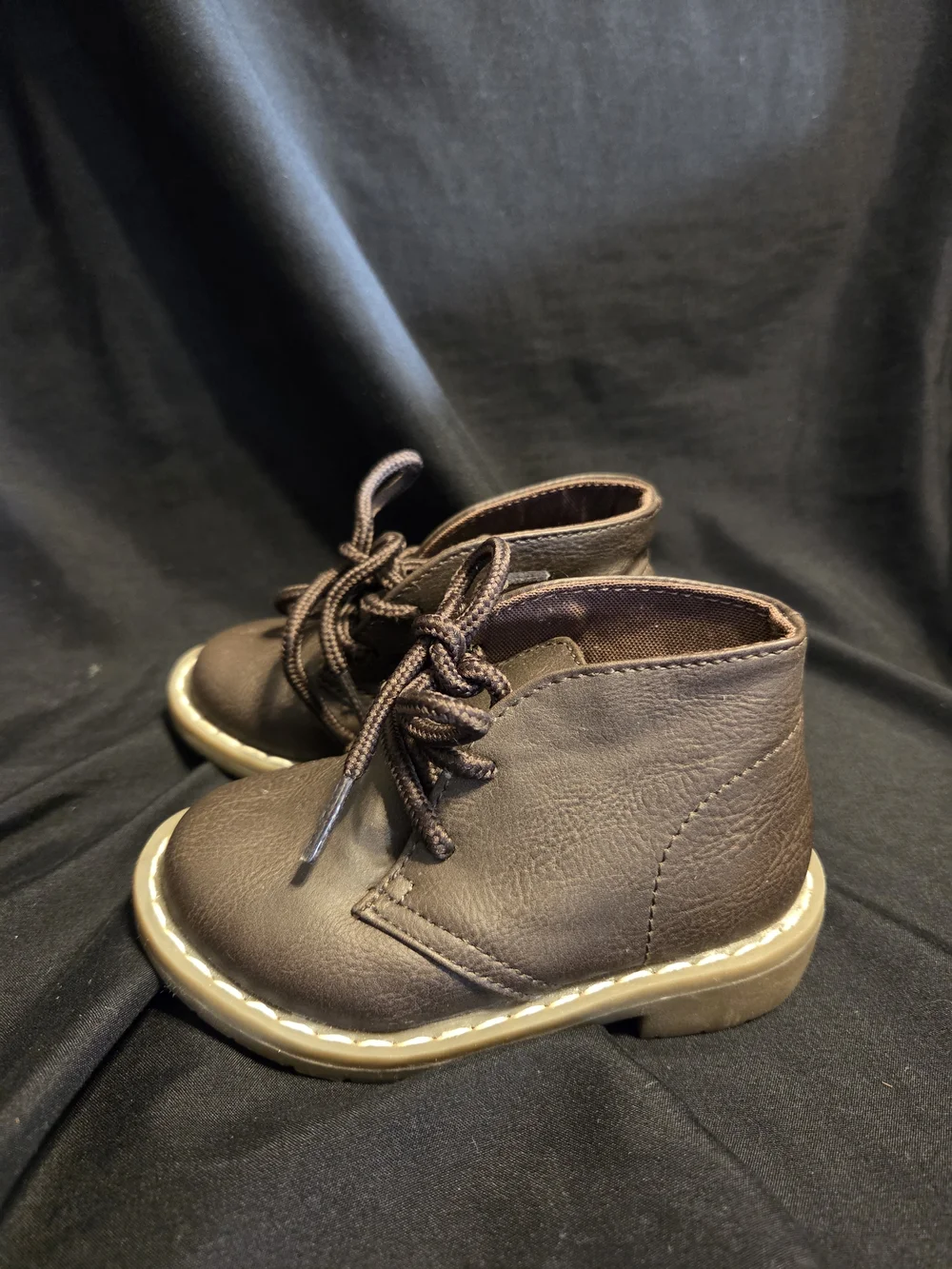 Children's Place Dark Brown Lace-Up Kids Ankle Boots US 5